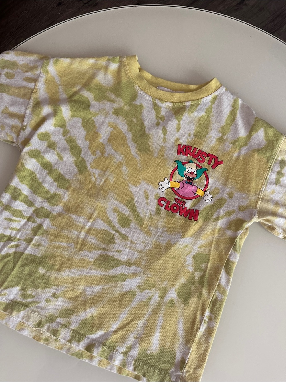Zara The Simpsons Krusty the Clown Yellow Graphic Tee